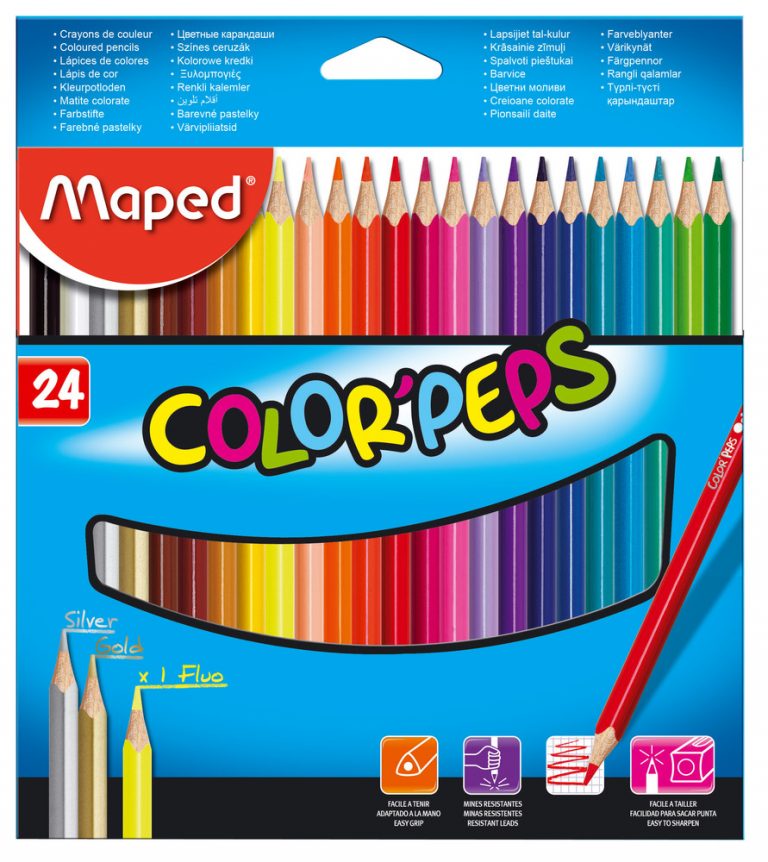 Maped Artist Watercolor Colored Pencils x24 With Tin & One Paint Brush